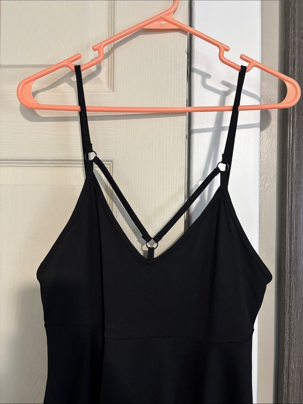 Black Strappy Women's Swing Cami Top - Picture 2 of 4